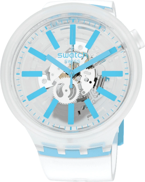Swatch,THE BOLD 47mm,47mm,Plastic,White,SO27E105