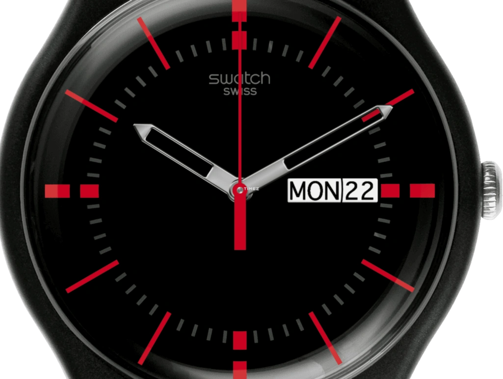 Swatch,Other 41mm,41mm,Bio-sourced,Black,Quartz,Date,Day,SO29B710,SO29B710-S14