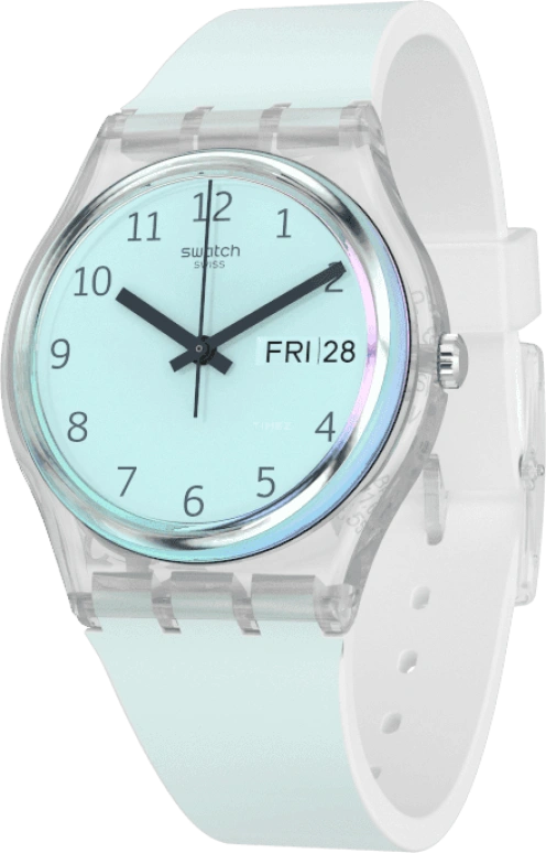 Swatch,Originals 34mm,34mm,Plastic,Blue,Pink,Sapphire,Crystal Glass,GE713