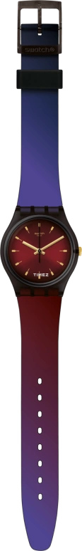 Swatch,Originals 34mm,34mm,Plastic,Red,Quartz,Sapphire,Crystal Glass,Tonneau,GB308