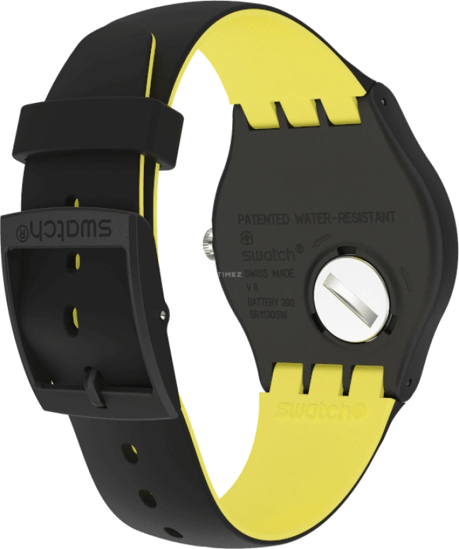 Swatch,Originals 41mm,41mm,Black,Sapphire,Crystal Glass,Open,SUOB184