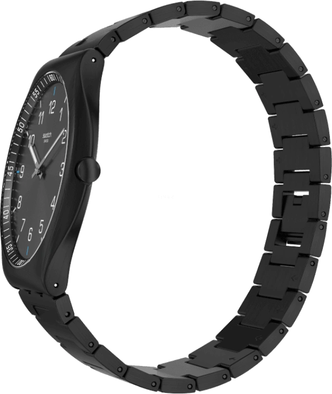 Swatch,SKIN ,Stainless Steel,Black,SS07B100G