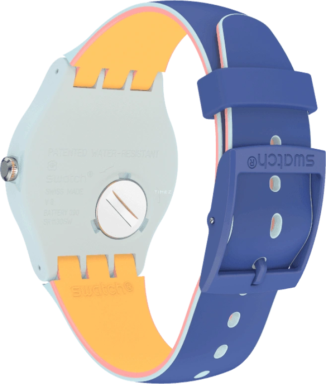 Swatch,Originals 41mm,41mm,Plastic,Blue,SUOS403