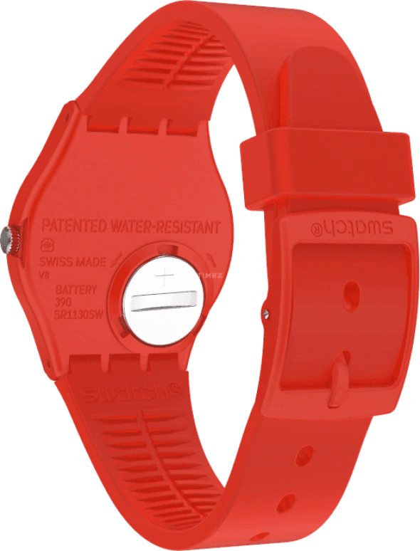 Swatch,Originals 34mm,34mm,Plastic,Red,GR183