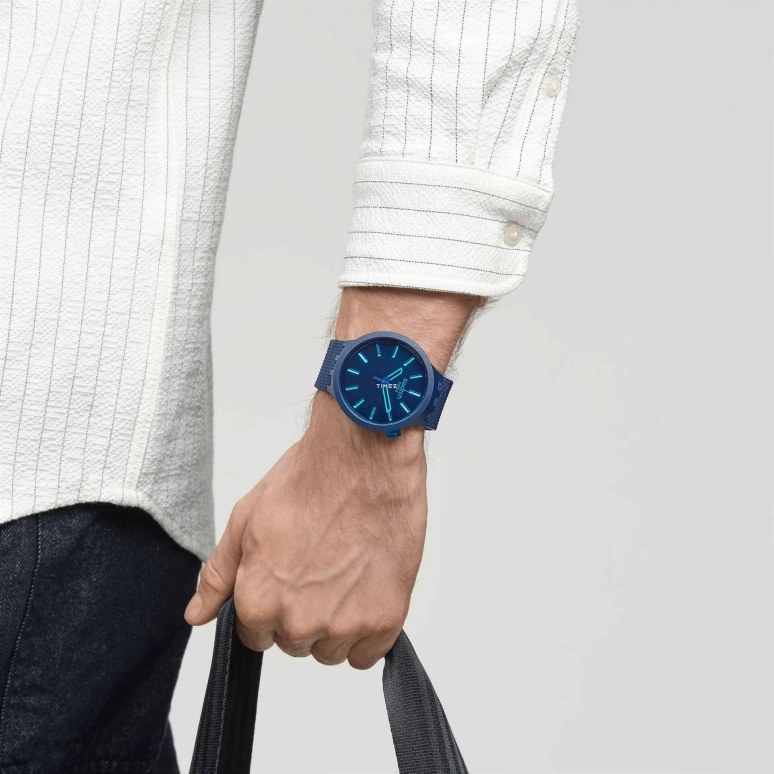 Swatch,Swatch Essentials 47mm,47mm,Bio-sourced,Blue,Quartz,Tonneau,SB05N113