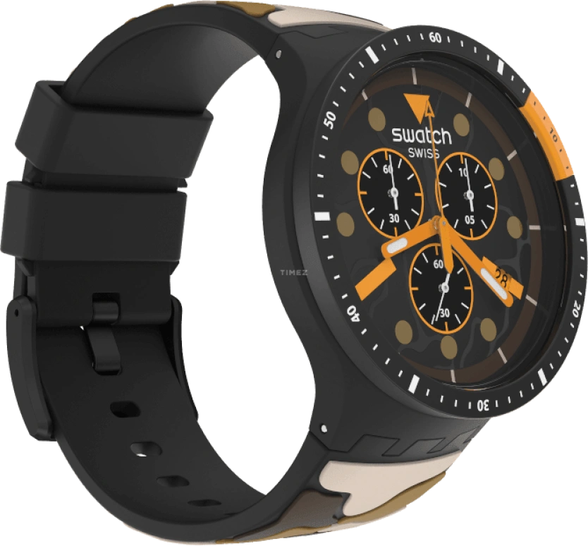 Swatch,THE BOLD 47mm,47mm,Plastic,Black,SB02B410