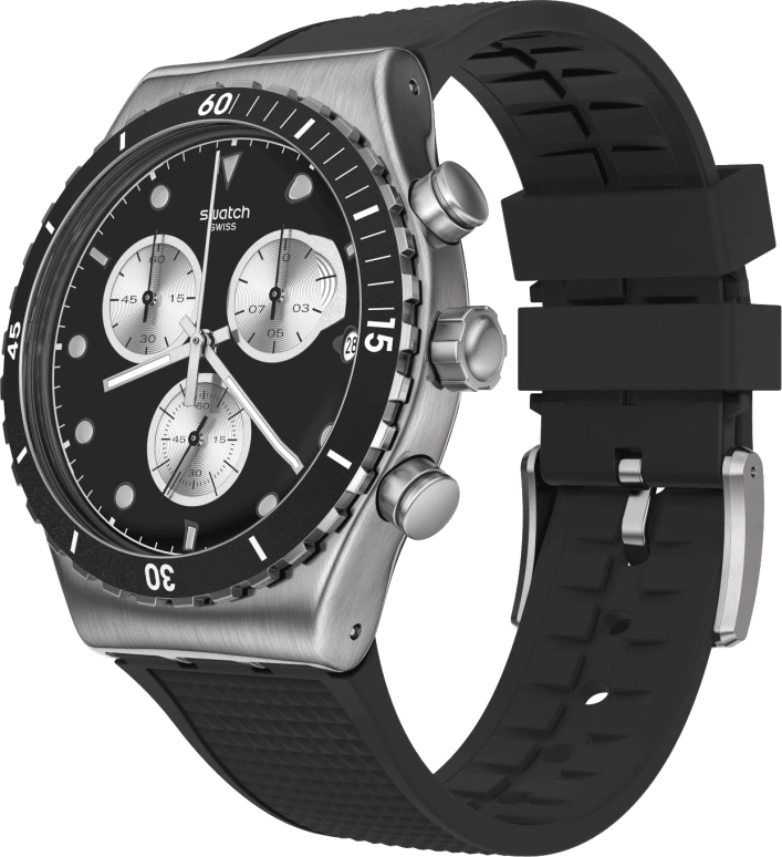 Swatch,IRONY 43mm,43mm,Stainless Steel,Black,YVS487