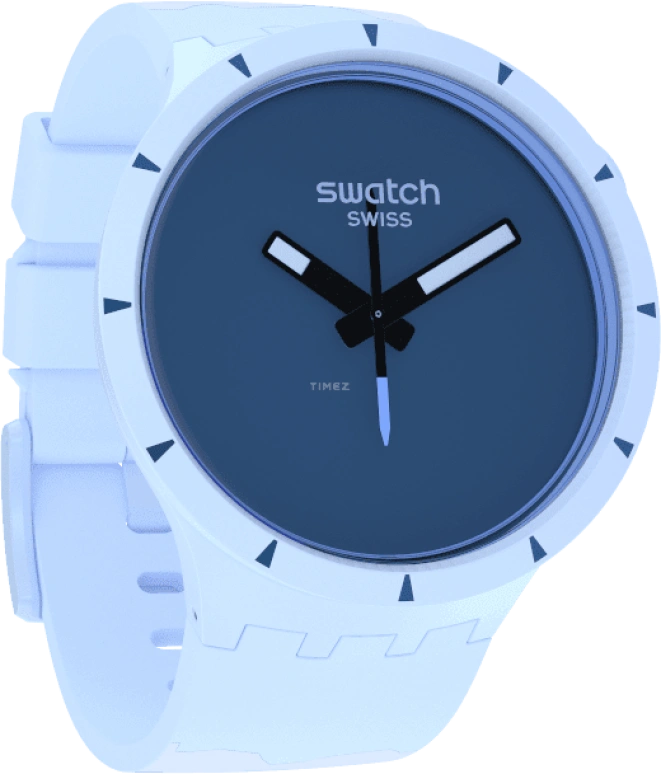 Swatch,THE BOLD 47mm,47mm,Bioceramic,Ceramic,Blue,Sapphire,Crystal Glass,SB03N102