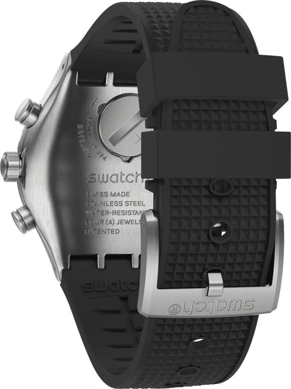 Swatch,IRONY 43mm,43mm,Stainless Steel,Black,YVS487