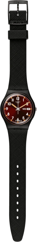 Swatch,Originals 34mm,34mm,Bio-sourced,Red,Black,Gradient,Quartz,Date,Day,SO28B704