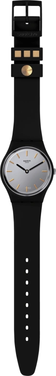 Swatch,Originals 34mm,34mm,Plastic,Grey,Quartz,Round,Black,GB325