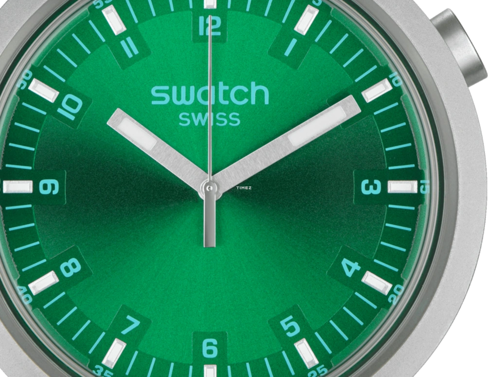 Swatch,Other 47mm,47mm,Stainless Steel,Green,Quartz,Sapphire,Crystal Glass,Round,SB07S101G