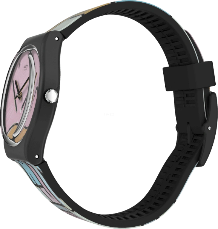 Swatch,Originals 34mm,34mm,Plastic,Pink,Closed,GZ350