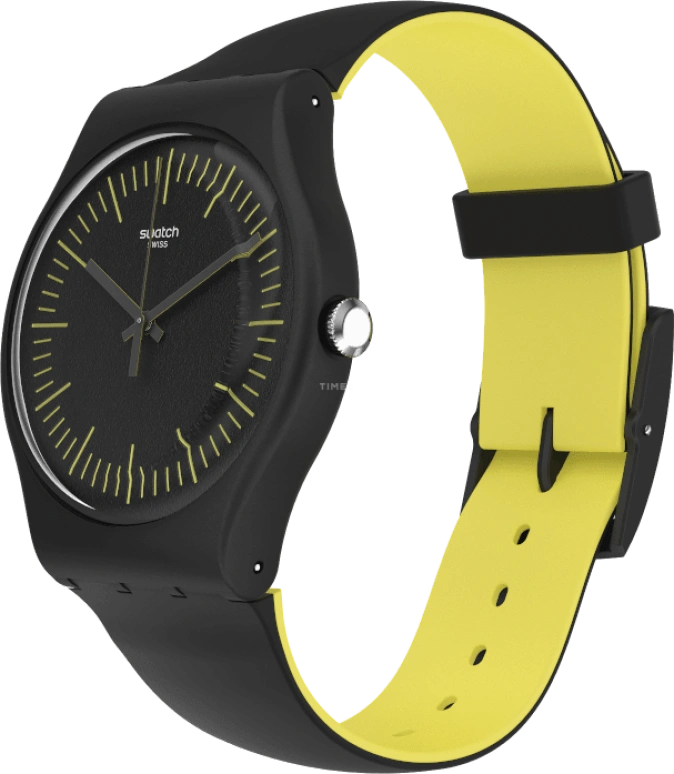 Swatch,Originals 41mm,41mm,Black,Sapphire,Crystal Glass,Open,SUOB184