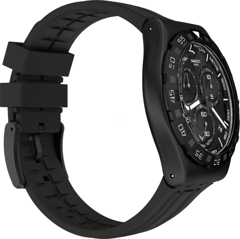 Swatch,IRONY 43x49mm,43x49mm,Black,YVB409