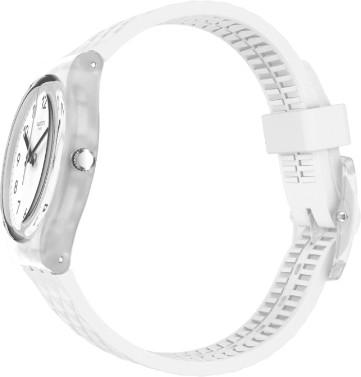 Swatch,Originals 34mm,34mm,Plastic,White,Quartz,Baton,GE286