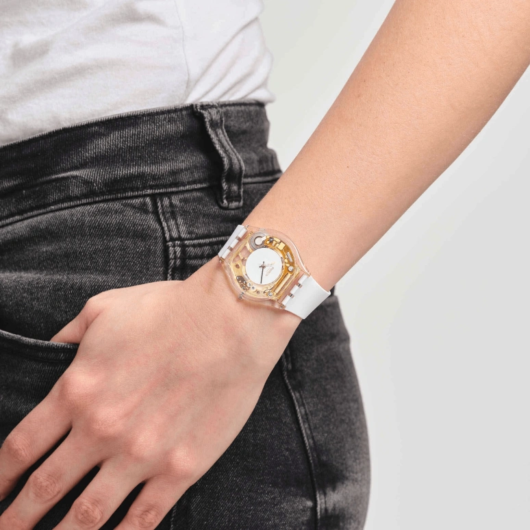 Swatch,Other 34mm,34mm,Bio-sourced,White,Quartz,Sapphire,Crystal Glass,Round,SS08K106,SS08K106-S14
