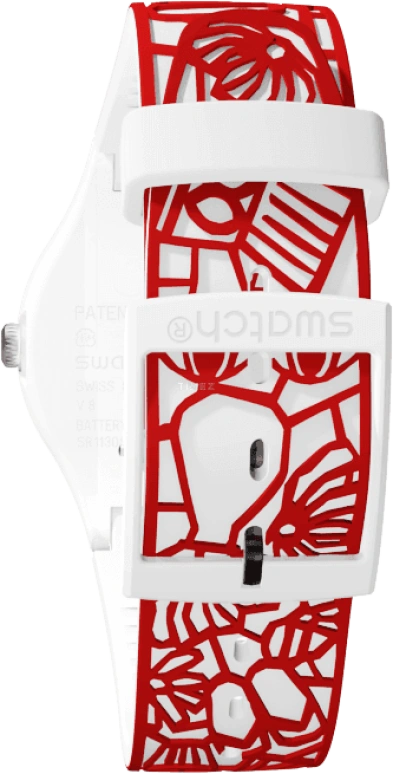Swatch,Originals 41mm,41mm,Plastic,White,Closed,SUOZ259C