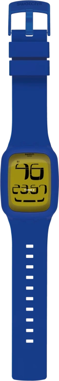 Swatch,SUMMER BUZZ 39mm,39mm,Plastic,Yellow,Quartz,Rectangular,Blue,SURN102