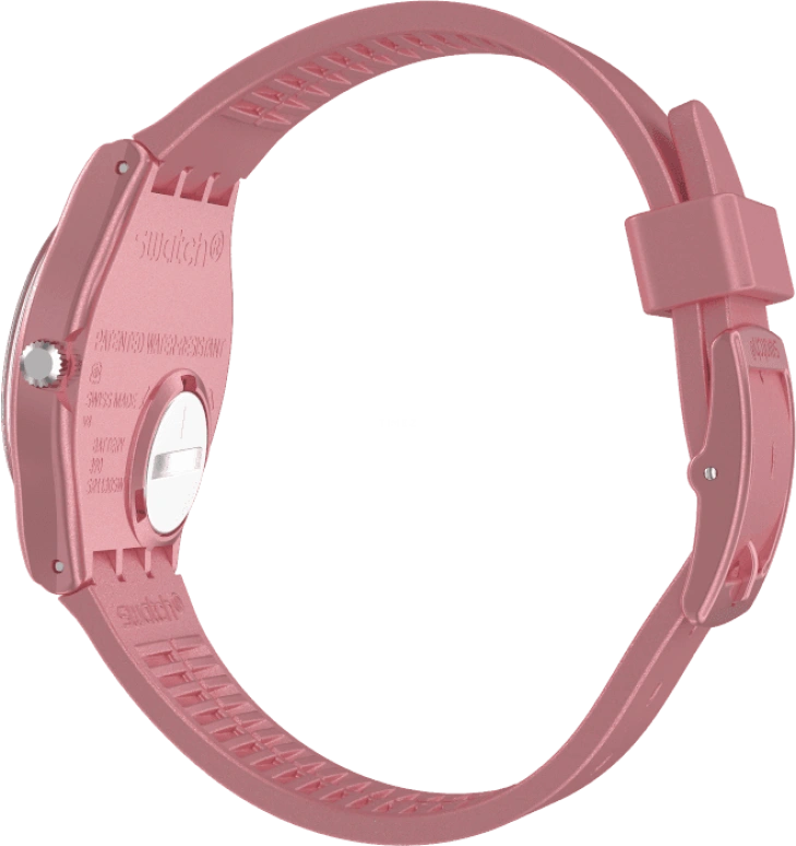 Swatch,Originals 34mm,34mm,Plastic,Pink,Sapphire,Crystal Glass,GP404