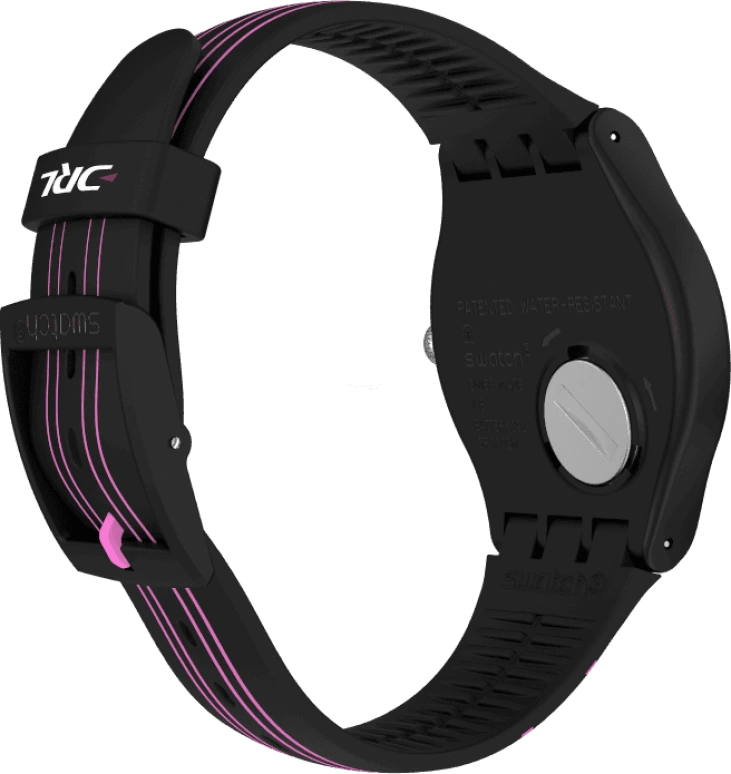 Swatch,Originals 41mm,41mm,Plastic,Black,Pink,Sapphire,Crystal Glass,SUOB146C