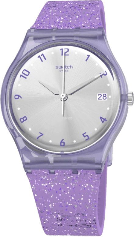 Swatch,Originals 34mm,34mm,Plastic,Silver,Open,GV400