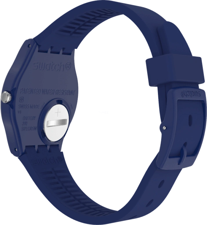 Swatch,Originals 34mm,34mm,Plastic,Blue,Sapphire,Crystal Glass,Closed,GN727