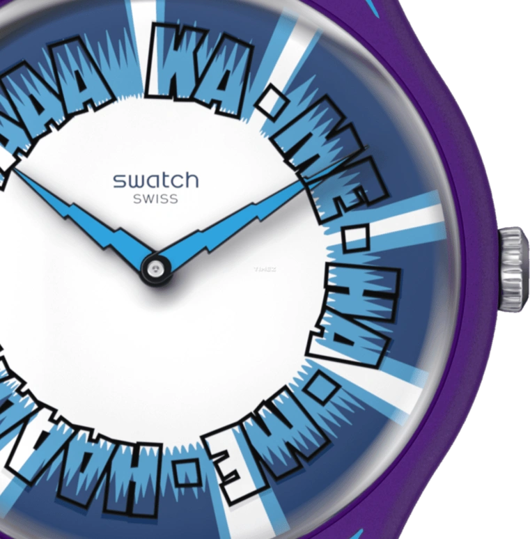 Swatch,Originals 41mm,41mm,Plastic,White,Blue,Quartz,Sapphire,Crystal Glass,Round,SUOZ345