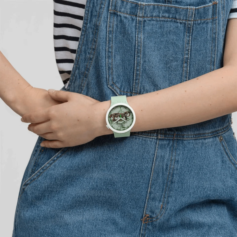Swatch,THE BOLD 47mm,47mm,Bioceramic,Transparent,Multi-Color,Quartz,Glass,Round,SB03Z103