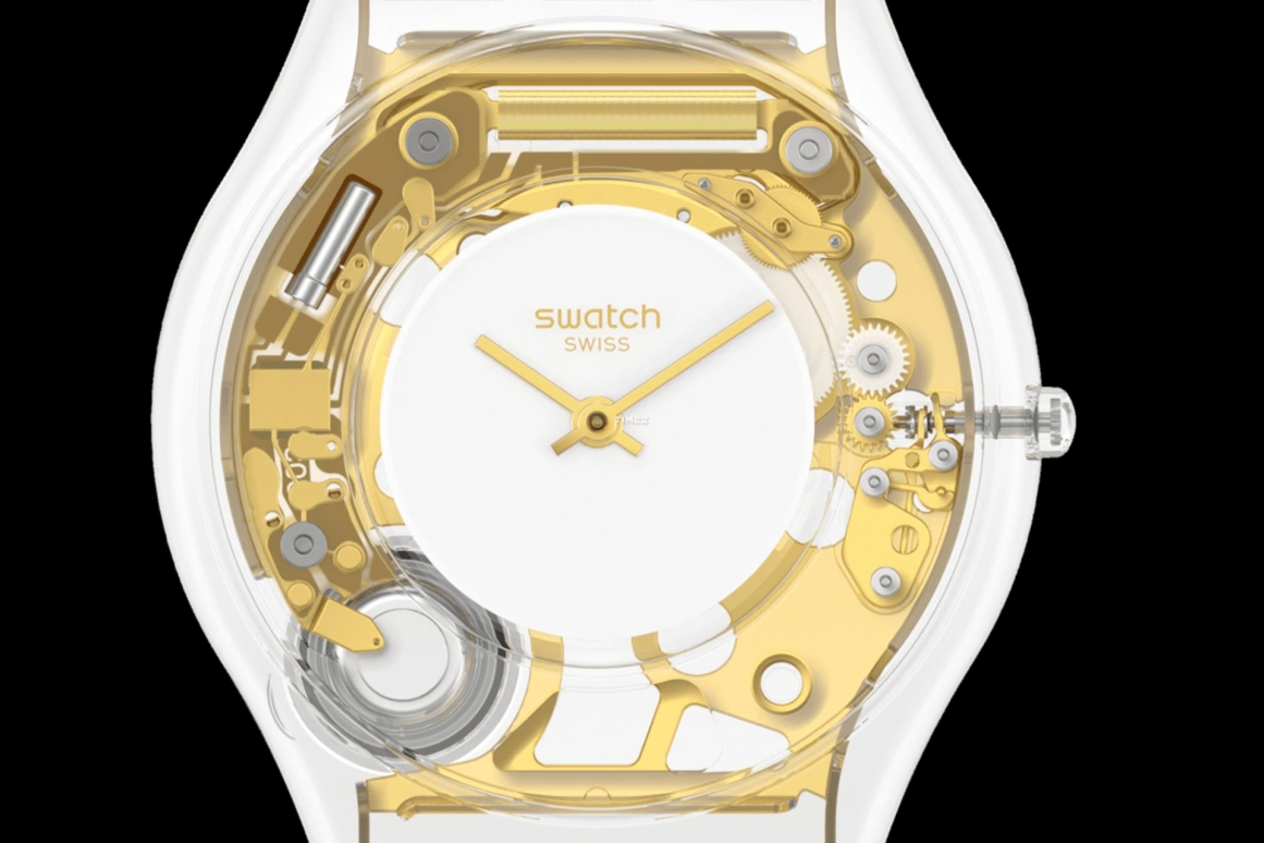 Swatch,Other 34mm,34mm,Bio-sourced,White,Quartz,Sapphire,Crystal Glass,Round,SS08K106,SS08K106-S14