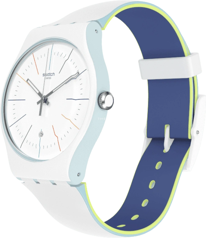 Swatch,Originals 41mm,41mm,Plastic,White,SUOS404