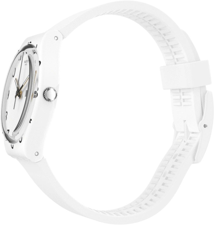 Swatch,Originals 39.20mm,39.20mm,Plastic,White,Sapphire,Crystal Glass,GW716