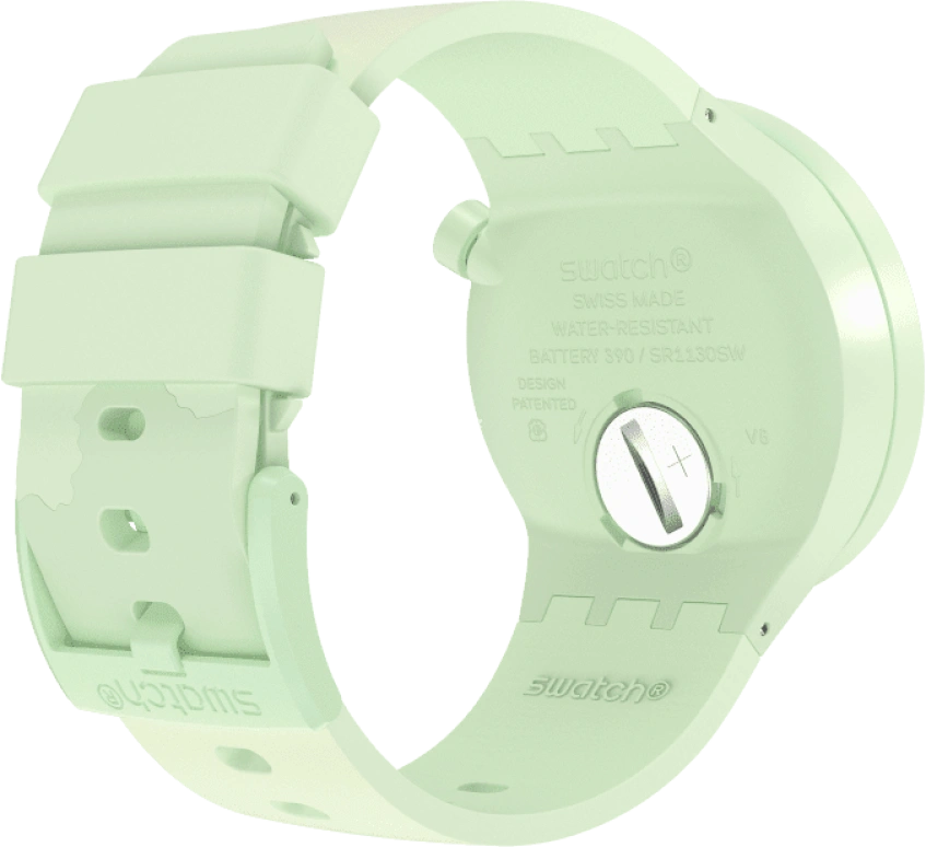 Swatch,THE BOLD 47mm,47mm,Bioceramic,Ceramic,Green,Quartz,Sapphire,Crystal Glass,Round,SB03G100