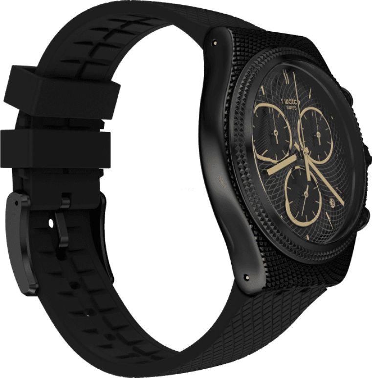 Swatch,IRONY 43x49mm,43x49mm,Black,YVB408