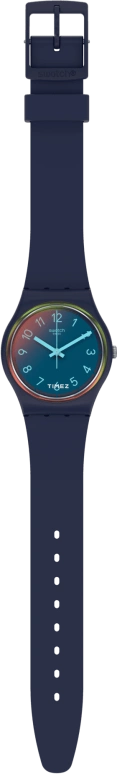 Swatch,Originals 34mm,34mm,Bio-sourced,Blue,Gradient,Quartz,Sapphire,Crystal Glass,Round,SO28N110