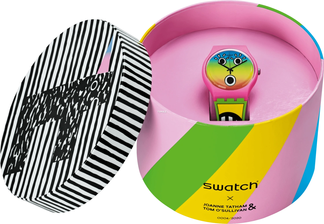 Swatch,Originals 41mm,41mm,Plastic,Gradient,Quartz,Round,Pink,SUOZ324S