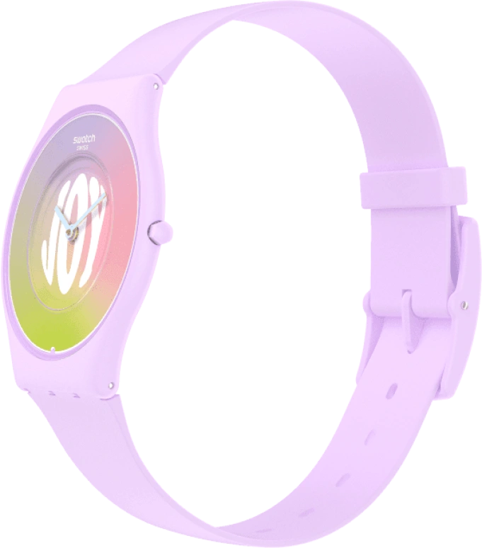 Swatch,SKIN 34mm,34mm,Ceramic,Multi-Color,Quartz,Round,Pink,SS09V101