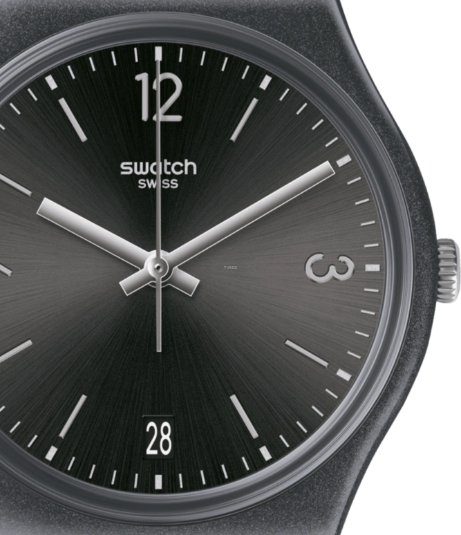 Swatch,Originals 34mm,34mm,Plastic,Black,Quartz,Round,GB430