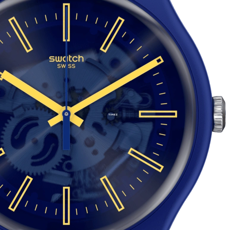 Swatch,Originals 41mm,41mm,Bio-sourced,Blue,Quartz,Round,SO29N101