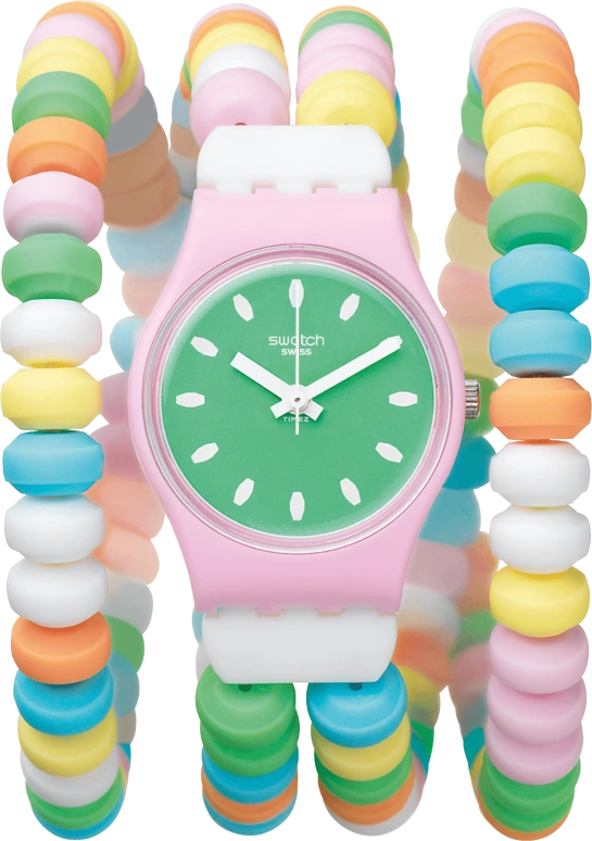 Swatch,Originals 25mm,25mm,Plastic,Green,Quartz,Glass,Round,LP135B