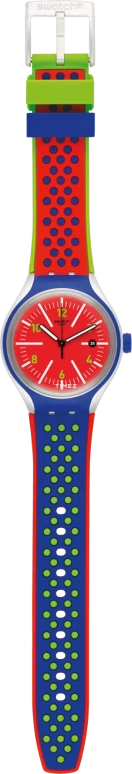 Swatch,IRONY 41mm,41mm,Aluminium,Red,Quartz,Round,Silver,YES4016