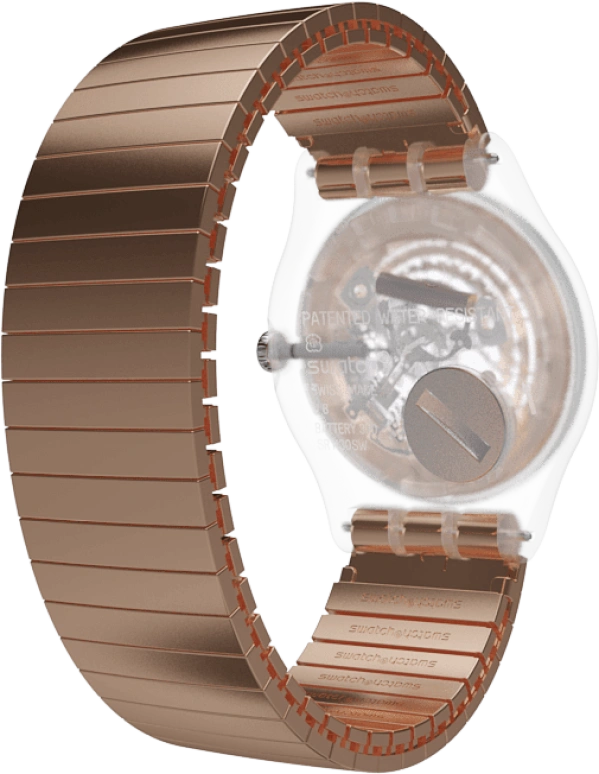 Swatch,Originals 41mm,41mm,Plastic,Gold,SUOK707