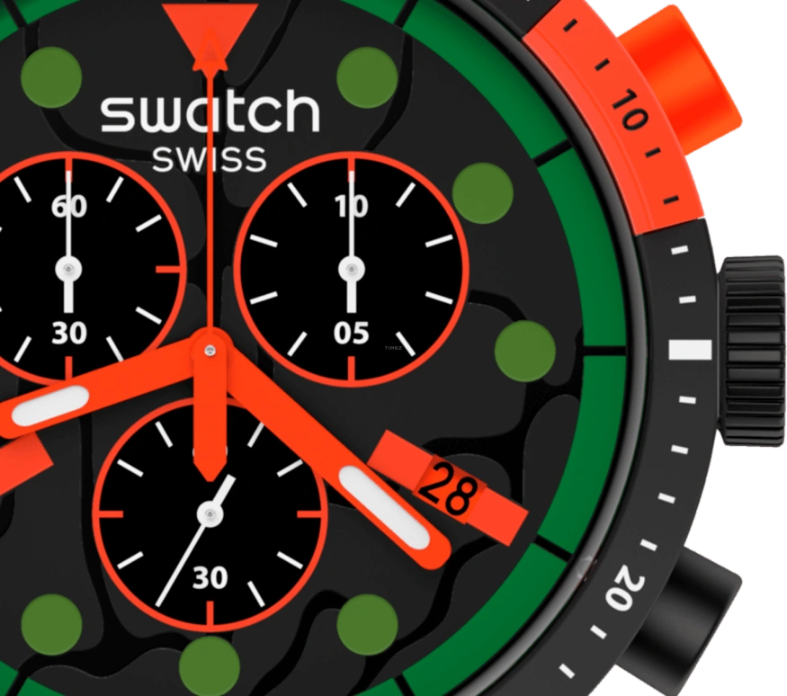 Swatch,THE BOLD 47mm,47mm,Plastic,Black,SB02B409