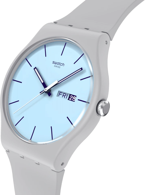 Swatch,Originals 41mm,41mm,Bio-sourced,Sky Blue,Quartz,Date,Day,SO29M702