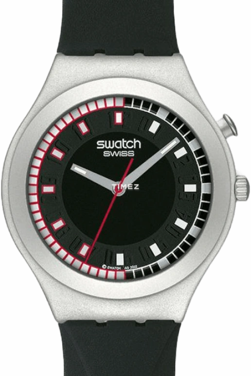 Swatch,Other 40mm,40mm,Stainless Steel,Black,Quartz,Sapphire,Tonneau,YGS9007