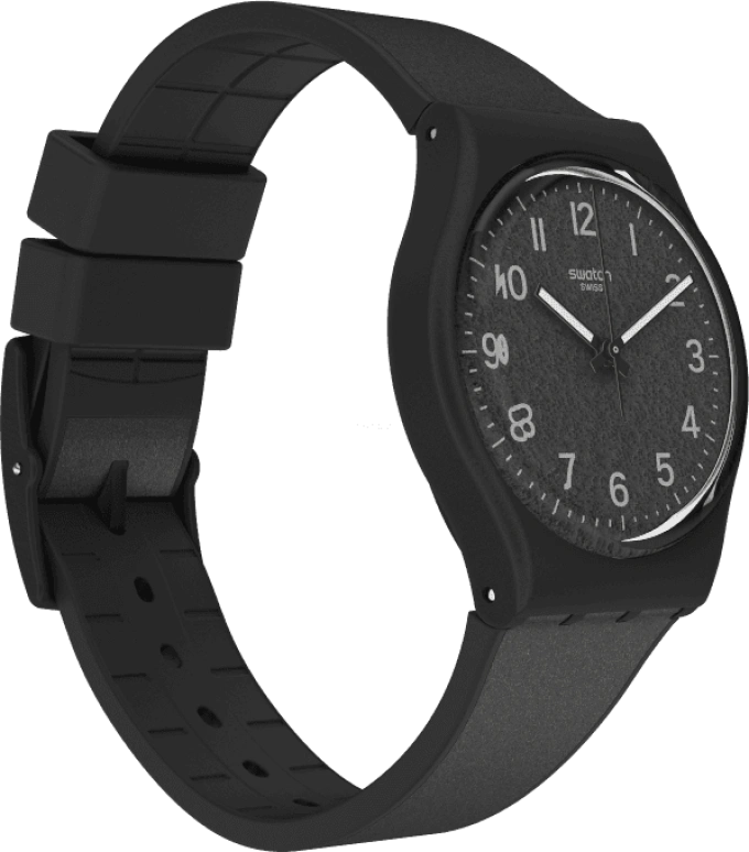Swatch,Originals 34mm,34mm,Plastic,Black,GB326