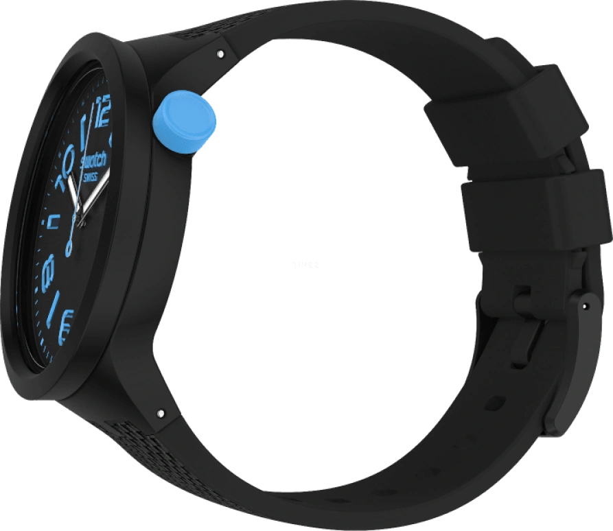 Swatch,THE BOLD 47mm,47mm,Plastic,Black,Sapphire,Crystal Glass,SO27B118