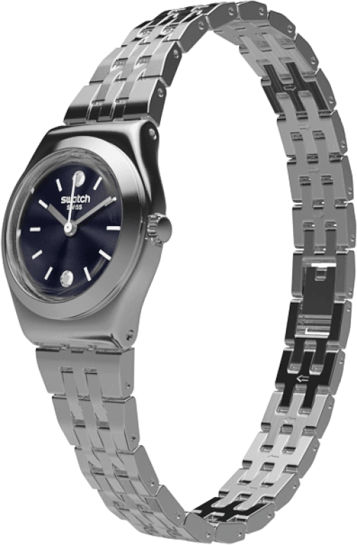 Swatch,IRONY 25mm,25mm,Stainless Steel,Blue,Quartz,Round,Silver,YSS288G