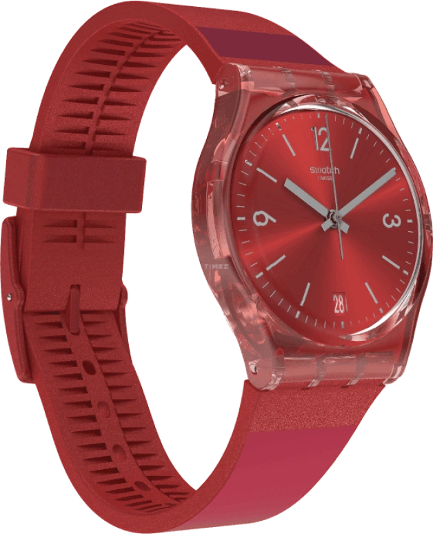 Swatch,Originals 34x39.20mm,34x39.20mm,Plastic,Red,GR406