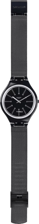 Swatch,SKIN 36.80mm,36.80mm,Plastic,Black,Quartz,Tonneau,SVOB100M